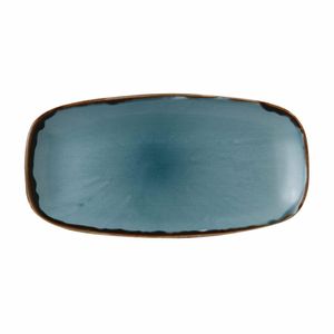 Dudson Harvest Chefs Oblong Plates Blue 355 x 189mm (Pack of 6) - FC060 - 1