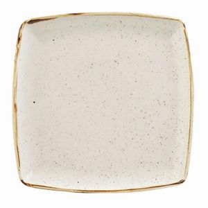 Churchill Stonecast Deep Square Plate Barley White 260mm (Pack of 6) - DK529 - 1
