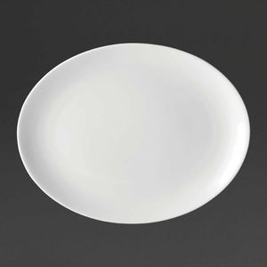 Utopia Pure White Oval Plates 250mm (Pack of 24) - DY320 - 1