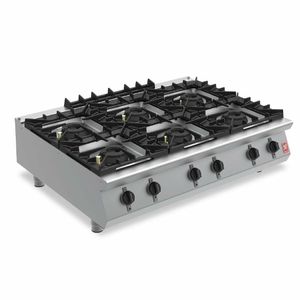 Falcon F900 Six Burner Countertop Boiling Hob Propane Gas G90126 - GR405-P - 1