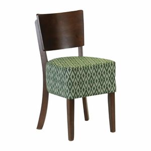 Asti Padded Dark Walnut Dining Chair with Green Diamond Deep Padded Seat and Back (Pack of 2) - FT423 - 1