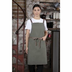 Southside Cotton Canvas Bib Apron Khaki - BB684 - 1