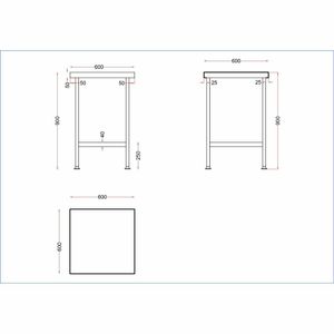 Holmes Stainless Steel Centre Table 600mm - DR041 - 3