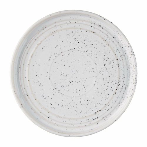 Olympia Cavolo Flat Round Plates White Speckle 180mm (Pack of 6) - FD902 - 1