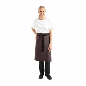 Chef Works Regular Bistro Apron Charcoal - A907 - 1