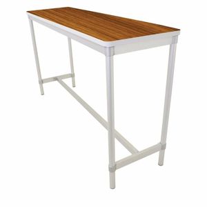 Gopak Enviro Indoor Teak Effect Rectangle Poseur Table 1200mm - DG131-TE - 1