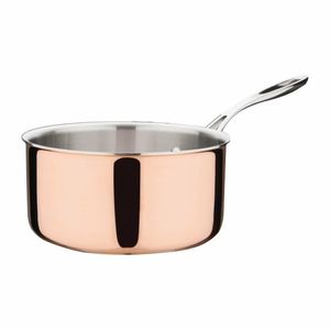 Vogue Induction Tri-Wall Copper Saucepan - 200x100mm - FS667 - 1