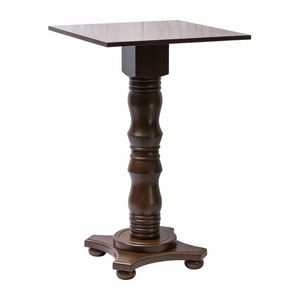 Islington Poseur Square Table Dark Wood 700x700mm - 1