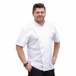 Chef Works Cannes Short Sleeve Chefs Jacket Size M - 3