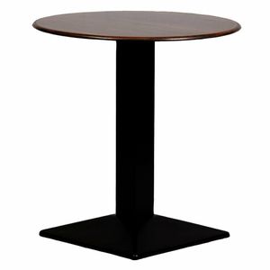 Turin Metal Base 600mm Round Dining Table with Laminate Top in Walnut - CZ821 - 1