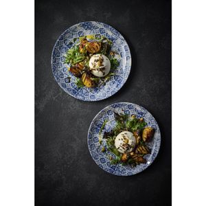 Churchill The Maker's Collection Porto Blue Coupe Plate 200mm (Pack of 12) - DX149 - 3