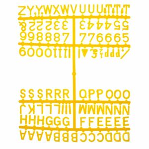 Beaumont 12mm Letter Set (660 characters) Yellow - CZ610 - 1