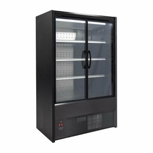 Zoin Cervinho Multideck Display Black with Hinged Doors 700mm - UA055-70 - 1