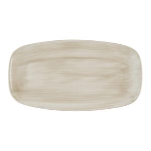 Churchill Stonecast Canvas Natural Chef's Oblong Plates 350x187mm (Pack of 6) - HR358 - 1