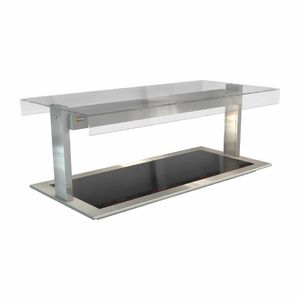 Cossiga Linear Series Drop-in Ceramic Glass Hotplate w/Flat Top Sneeze Guard 1485mm - HT642 - 1