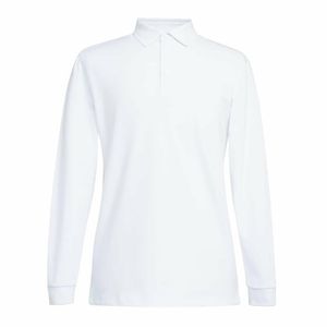 Brook Taverner Frederick Mens Long Sleeve Polo Shirt White Size L - BA140-L - 1