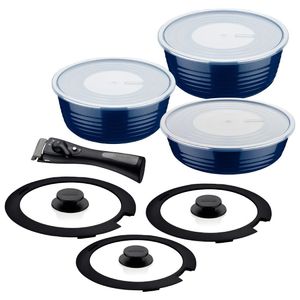 Tramontina ?tria 10-Piece Nesting Cookware Set Navy - GL339 - 3