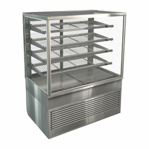 Cossiga Tower TTG Glass Front Tall Refrigerated Freestanding Serve Over w/Stainless Hinged Rear Door 1200mm - HT566 - 1