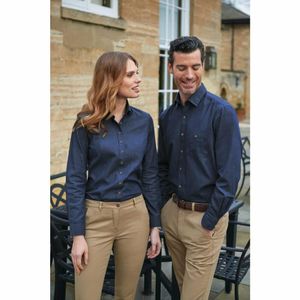 Brook Taverner Mens Jasper Long Sleeve Chambray Shirt Navy 16 1/2 - BA145-16.5 - 3