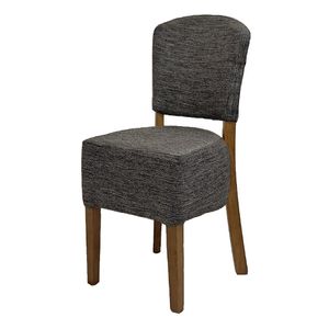 Hanoi Dining Chair In Weathered Oak with Shetland Smoke Seatpad (Pack of 2) - HP765 - 1