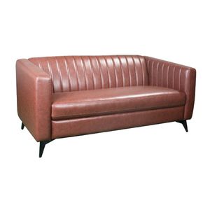 Capri 2 Seat Sofa in Bison Espresso Vinyl - HP796 - 1