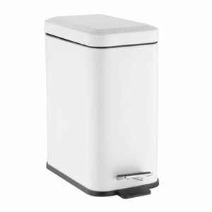 Jantex Slim Washroom Bin White 5Ltr - HT475 - 1