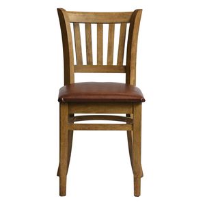Manhattan Dining Chair in Weathered Oak with Bison Espresso Seat (Pack of 2) - HX814 - 1