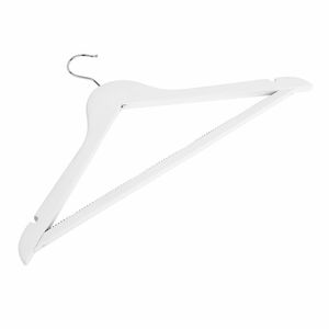 Bolero White Wooden Hangers (Pack of 10) - FU397 - 3