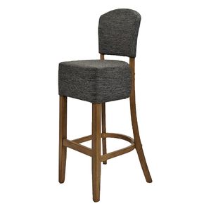 Hanoi Bar Chair in Weathered Oak with Shetland Smoke Seatpad - HP786 - 1