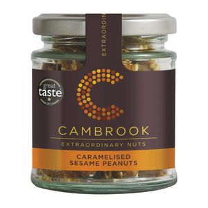 Cambrook Caramelised Sesame Peanuts Glass Jar 80g (Pack of 15) - KA486 - 1