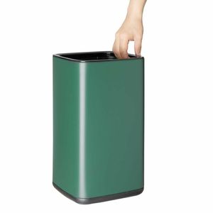 Bolero Square Waste Bin Green 10Ltr - HX262 - 3