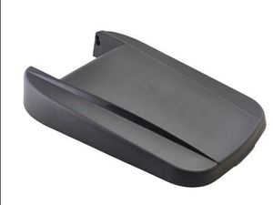 Black Closed Lid For Grey Recycling Bin 85L - 1