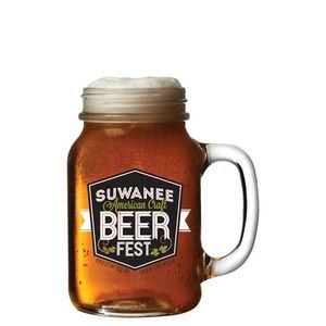 Custom Branded Glass Mason Jar With Handle (568ml/20oz) - 3