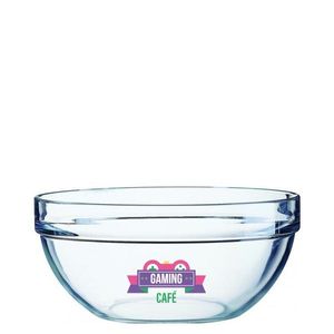 Custom Branded Stacking Mixing Glass Salad Bowl (140mm) - 1
