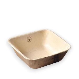 Custom Branded Deep Square Palm Leaf Bowl (12cm) - 1