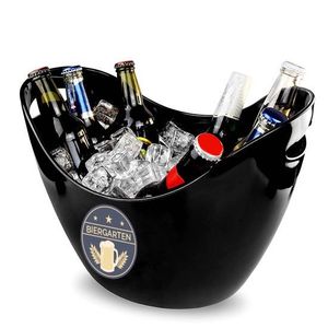 Custom Branded Black Plastic Ice Bucket (6 Litre) - 1