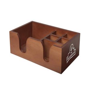 Custom Branded Wooden Bar Caddy - 1