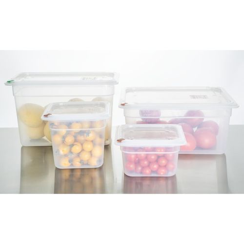 Hygiplas Click PP GN Container 1/4 with Lid & 7 Colour Clips 150mm 3.7Ltr (4 Pack) - FZ096 - 6
