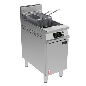 Falcon Dominator Plus G3840XP Single Pan Twin Basket Programmable LPG Angel Fryer with Feet - JB758 - 1