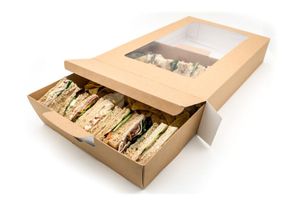 Large Kraft Platter Box & Insert (11904 & 11912) (Full Case of x 50 bases 50 inserts) - GP5430058J - 1