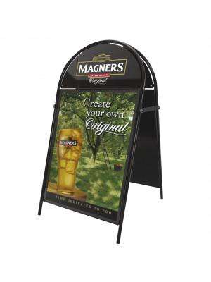 Poster 20 x 30" A-Board with Printed Semi Circular Header - Custom Branded - 1