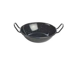 Black Enamel Dish 16cm (Pack of 10) - E0616 - 1