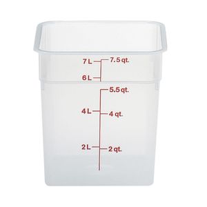 Cambro 7.6L Translucent CamSquare - 1