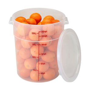 Cambro 20.8L Polypropylene Translucent Round - 3
