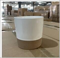 GenWare Kava White Stoneware Chip Cup 9 x 7.4cm (Pack of 6) - CC-KW9 - 2