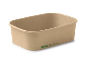 BioPak 650ml Rectangle PLA Lined Container, FSC Mix (Pack of 300) - BB-LB-650-N-UK - 1