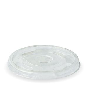 BioPak Clear PLA Lids To Fit 300-700ml BioCups | Half Moon-Slot (Pack of 1,000) - C-96F-UK - 3
