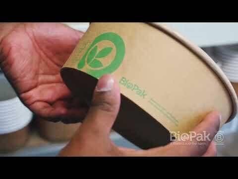 BioPak Kraft Lid To Fit 500/750/1,000ml Kraft Salad Bowl (Pack of 400) - BB-BLL-148-PAPER-UK - 7