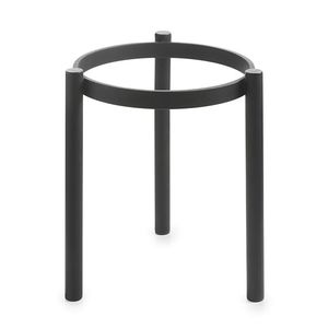 Round Matte Black Metal Stand Ø 24 H 26.5cm - 184136 - 1