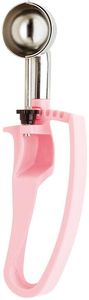 Unigrip Stainless Steel Ice Cream Scoop With Trigger 60 Portions Per Litre Pink - 187711 - 1